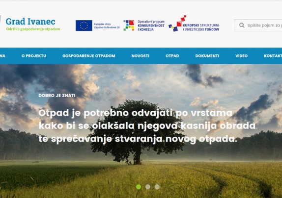 EU PROJEKT: Za sve što  trebate znati o pravilnom gospodarenju otpadom - kliknite na www.otpad.ivanec.hr