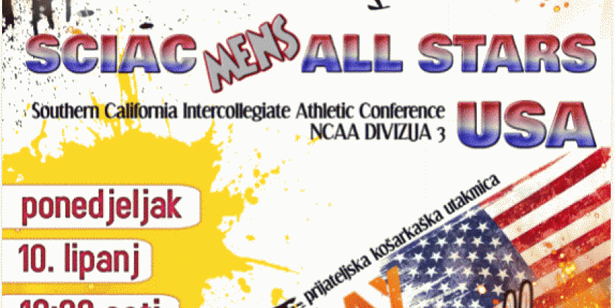 NE PROPUSTITE! U ponedjeljak, 10. lipnja, utakmica Košarkaškog kluba Ivančica i SCIAC ALL STARS USA (California)