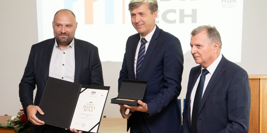 VELIKO PRIZNANJE  BGW-u Electronics d.o.o. Ivanec „Zlatna kuna“ HGK – Županijske komore Varaždin!