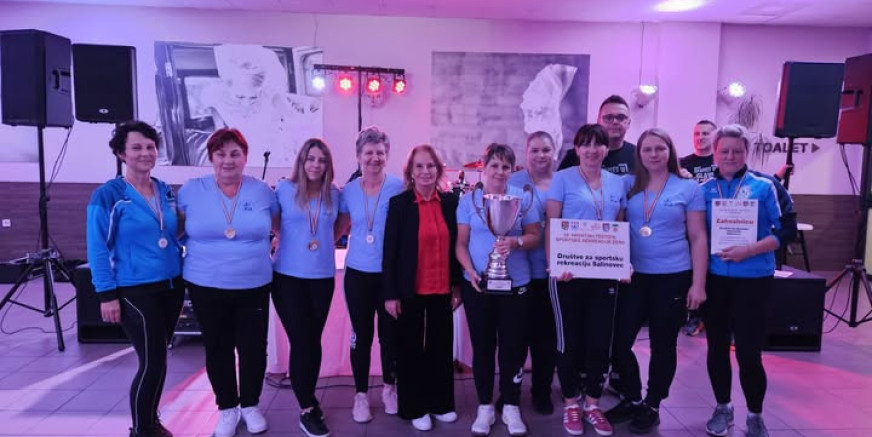 ODRŽAN 19. HRVATSKI FESTIVAL SPORTSKE REKREACIJE ŽENA Ekipa žena DSR-a Salinovec pobjednica državnog festivala, UŠR Stažnjevec treći!