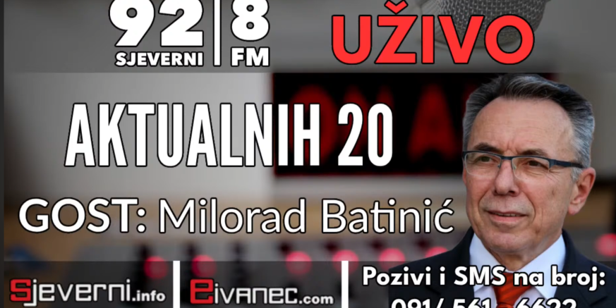 Gostovanje gradonačelnika Grada Ivanca u emisiji Lokalnih 20 Radija Sjeverni FM (utorak, 25. studeni)