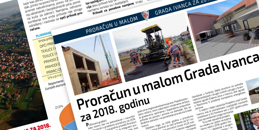 Proračun u malom Grada Ivanca za 2018. godinu